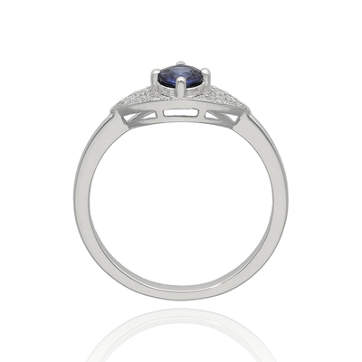 Fehér arany gyűrű 52-es méret (B52426)